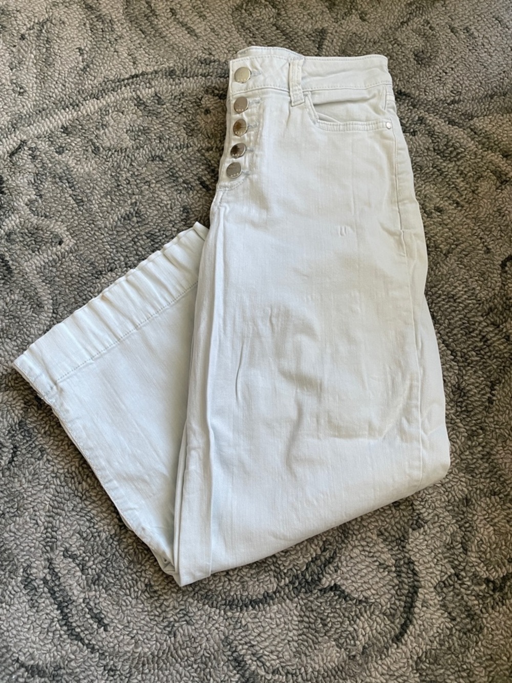 a.n.a. Wide Leg Crop High-Rise Button-Fly Womens Jeans size 4